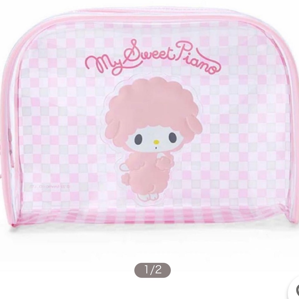 ✅Sanrio Piano Pvc Storage Cartoon Kawaii New Transparent Makeup